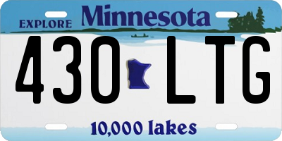 MN license plate 430LTG