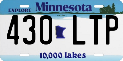MN license plate 430LTP