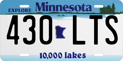 MN license plate 430LTS