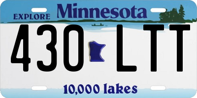 MN license plate 430LTT