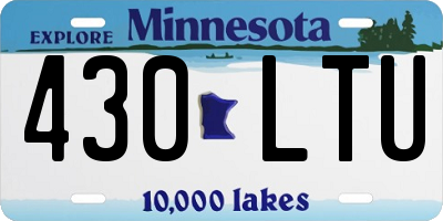 MN license plate 430LTU