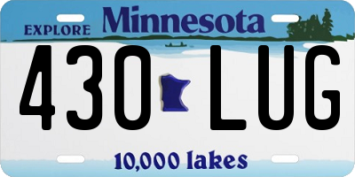 MN license plate 430LUG