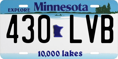 MN license plate 430LVB