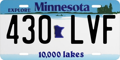 MN license plate 430LVF