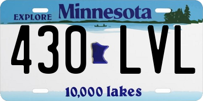 MN license plate 430LVL