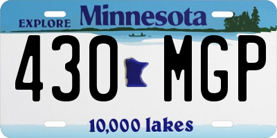 MN license plate 430MGP