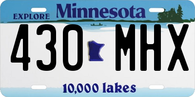 MN license plate 430MHX