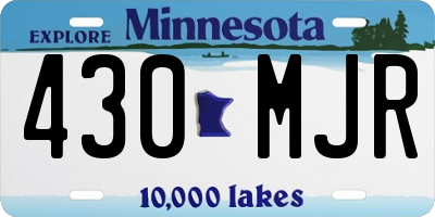 MN license plate 430MJR