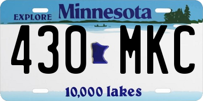 MN license plate 430MKC