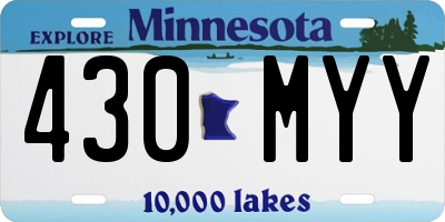 MN license plate 430MYY