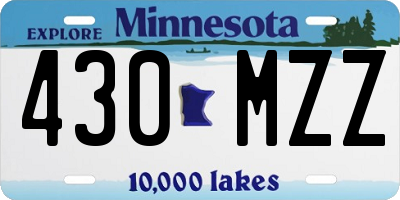 MN license plate 430MZZ