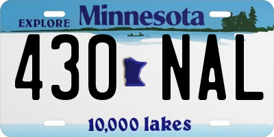 MN license plate 430NAL