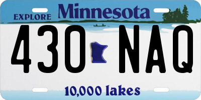 MN license plate 430NAQ