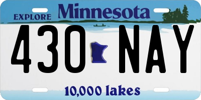 MN license plate 430NAY