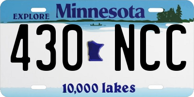 MN license plate 430NCC