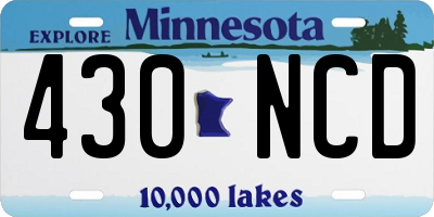 MN license plate 430NCD