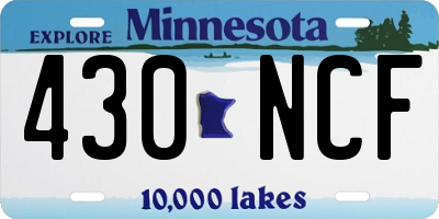 MN license plate 430NCF