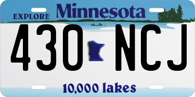 MN license plate 430NCJ