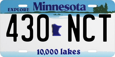 MN license plate 430NCT