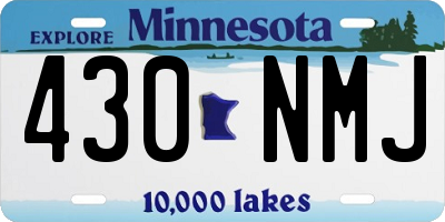 MN license plate 430NMJ