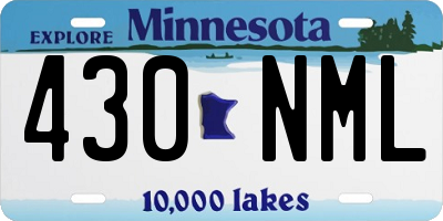 MN license plate 430NML