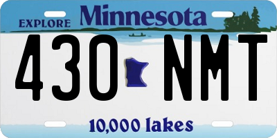 MN license plate 430NMT