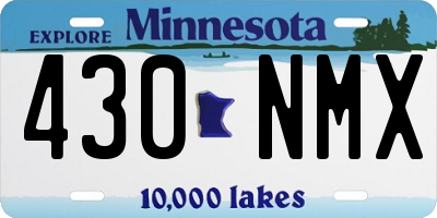 MN license plate 430NMX