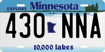 MN license plate 430NNA