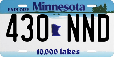 MN license plate 430NND