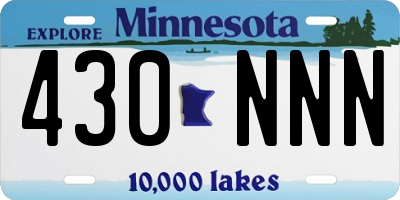 MN license plate 430NNN