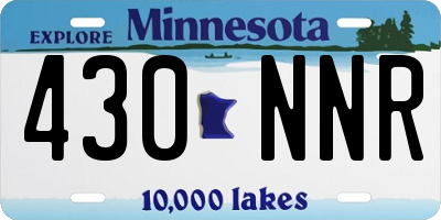 MN license plate 430NNR