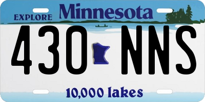MN license plate 430NNS