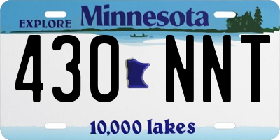 MN license plate 430NNT