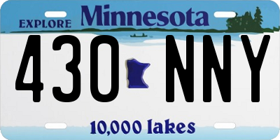 MN license plate 430NNY