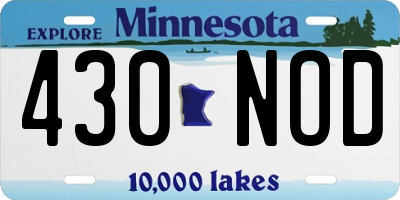 MN license plate 430NOD