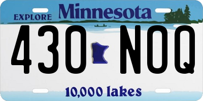 MN license plate 430NOQ