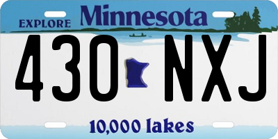 MN license plate 430NXJ