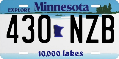 MN license plate 430NZB