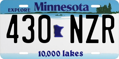 MN license plate 430NZR