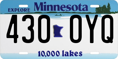 MN license plate 430OYQ