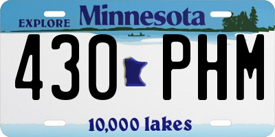 MN license plate 430PHM