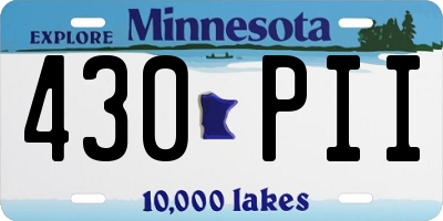 MN license plate 430PII