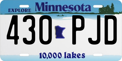 MN license plate 430PJD