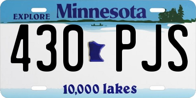 MN license plate 430PJS