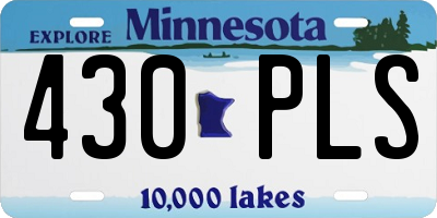 MN license plate 430PLS