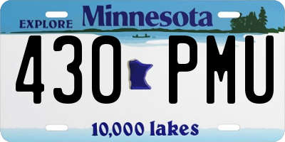 MN license plate 430PMU