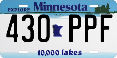 MN license plate 430PPF