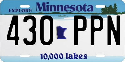 MN license plate 430PPN