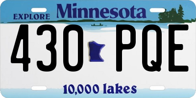 MN license plate 430PQE