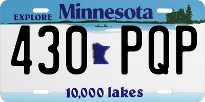 MN license plate 430PQP